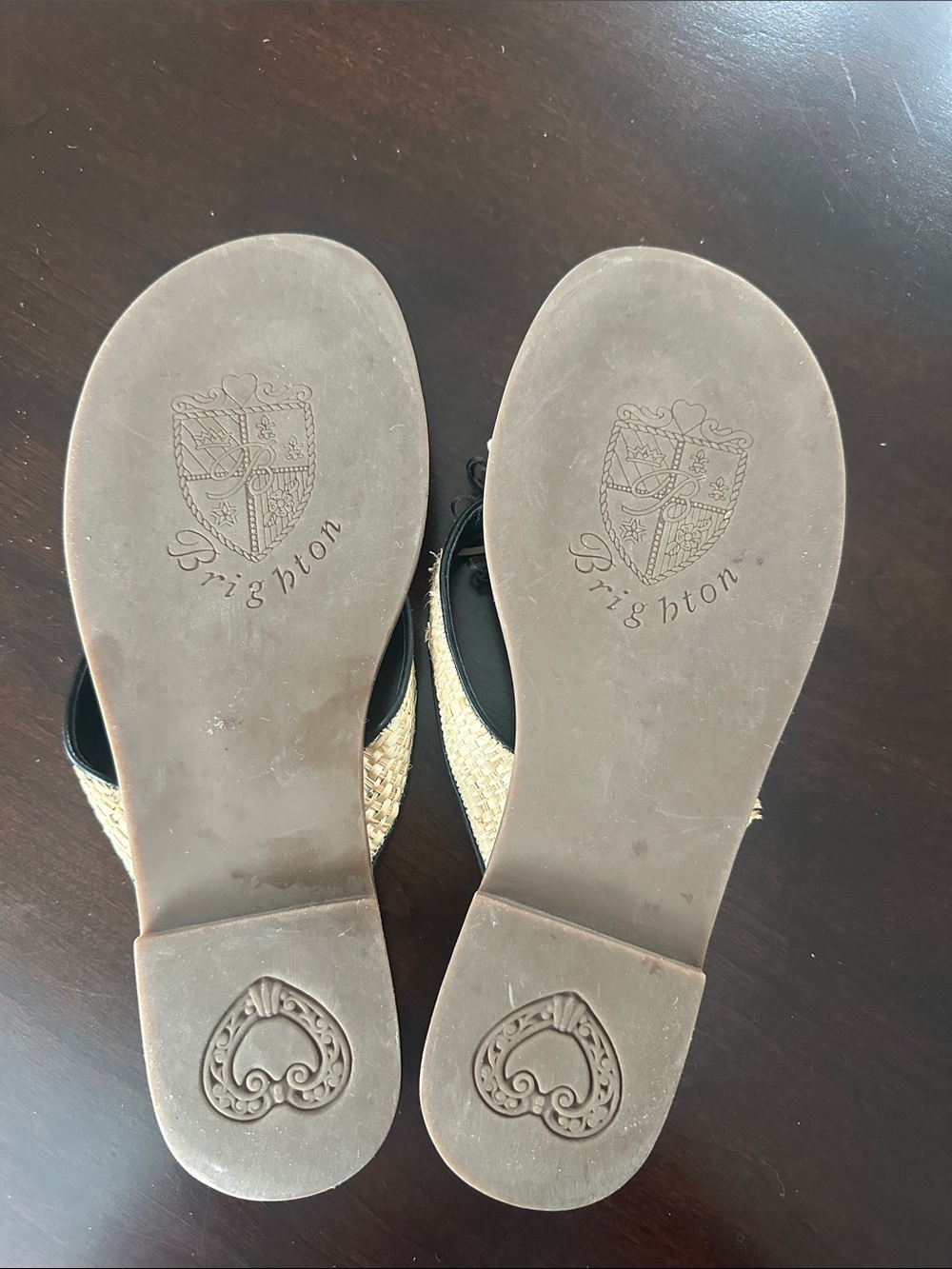 Brighton Womens Orchid Leather Rafia Thong Flip Flop Sandals Size 7.5 - Picture 10 of 11